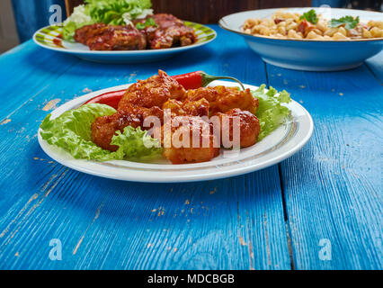 Koreanische gebratener Blumenkohl, Tempura - gebratenes Gemüse. Stockfoto