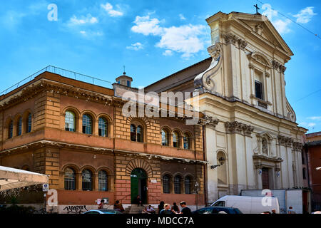 Rom, Italien, 17. MAI 2017: die Fassade von Santa Maria della Scala, Kirche und Schule, indem Sie in Trastevere, Rom. Stockfoto