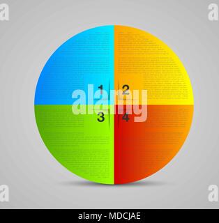 Infografik Vorlage, Kreis, Elemente Stock Vektor