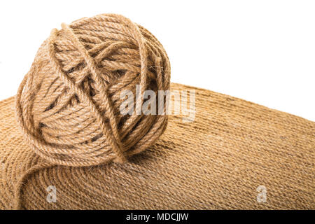 Gewirr von Seil close-up auf handgefertigten Teppich Stockfoto