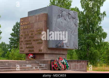 Sankt Petersburg, Russland - 21. AUGUST 2017: das Denkmal 'Grenze'. Die Nevsky Pyatachok Memorial Stockfoto