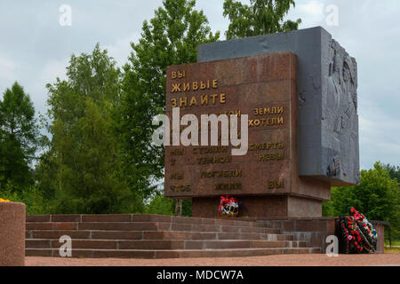 Sankt Petersburg, Russland - 21. AUGUST 2017: das Denkmal 'Grenze'. Die Nevsky Pyatachok Memorial Stockfoto