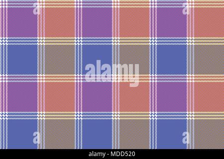 Farbe Mosaik plaid Pixel nahtlose Muster. Vector Illustration. Stock Vektor