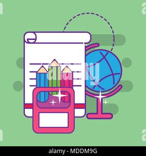 Zurück zu Schule Versorgung Stock Vektor