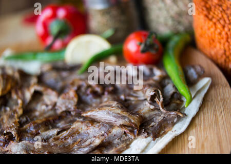 Traditionelle türkische Döner Döner/Fleisch essen Kebap Stockfoto