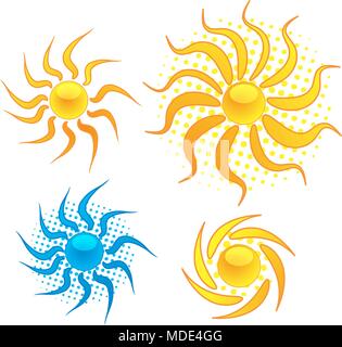 Abstrakte Vektor Sonne Abbildung Stock Vektor