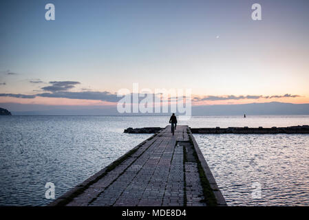 See von Ohrid, Ohrid, Mazedonien Stockfoto