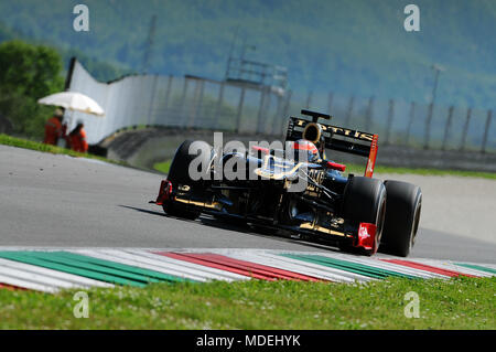 F1 Tests in Mugello Italien am 1. und 2. Mai 2012 mit Scuderia Lotus Pilot Romain Grosjean Stockfoto