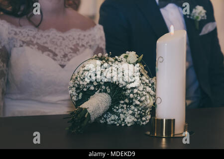 Elegante Hochzeit Dekor/Detailaufnahmen Stockfoto