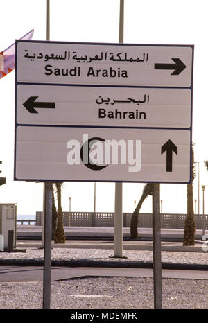 Der König Fahd Causeway stretching 25 km verbinden die saudische Festland auf die Insel Staat Bahrain. Stockfoto