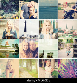 Reisen in Estland. Reise. Foto Set Stockfoto