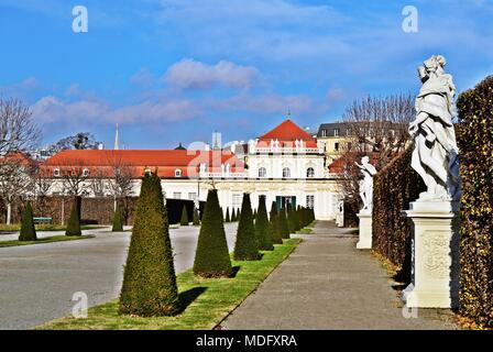 Untere Schloss Belvedere in Wien, Österreich Stockfoto