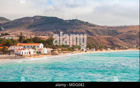 Vila Baleira. Küstenlandschaft der Insel Porto Santo, Madeira Archipel, Portugal Stockfoto