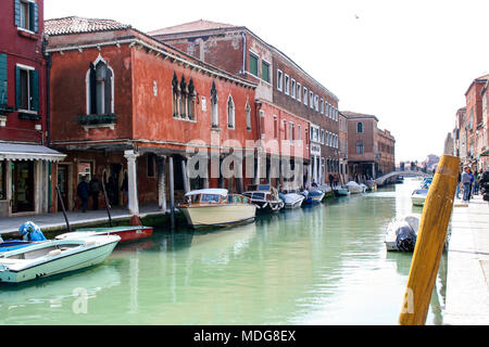 Von Murano - Italien - April. 05, 2010 - die Insel von Murano in der Lagune von Venedig, Italien Stockfoto