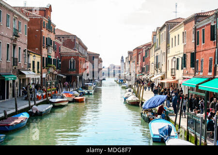 Von Murano - Italien - April. 05, 2010 - die Insel von Murano in der Lagune von Venedig, Italien Stockfoto