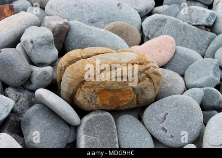 Steine auf Long Beach, Lower East Chezzetcook, Nova Scotia, Kanada Stockfoto