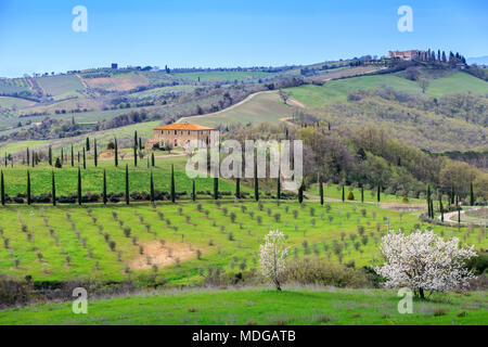 Toskana Landschaft in das zweimal jährlich erscheinende Mode-Special Stockfoto