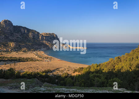 Tsambika Strand - das beliebteste Reiseziel in Rhodos Griechenland Stockfoto
