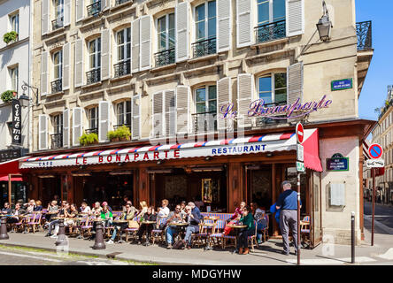 Cafe Le Bonaparte in Saint Germain des Pres, Paris. Frankreich Stockfoto