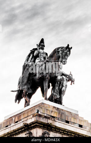 Kaiser Wilhelm Memorial Deutsches Eck in Koblenz Rheinland-Pfalz Deutschland. Stockfoto