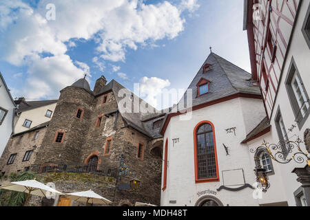 Marktplatz in Beilstein an der Mosel. Stockfoto