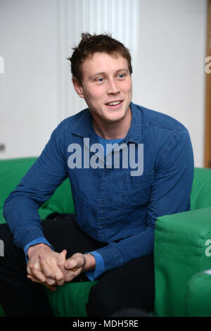 George Mackay englischer Schauspieler, bei Shetland Drehbuch 2017 interviewt Stockfoto