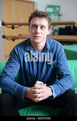 George Mackay englischer Schauspieler, bei Shetland Drehbuch 2017 interviewt Stockfoto