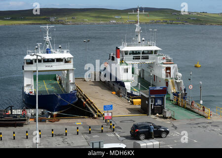 Hafen von lerwick Shetland im Sommer Stockfoto