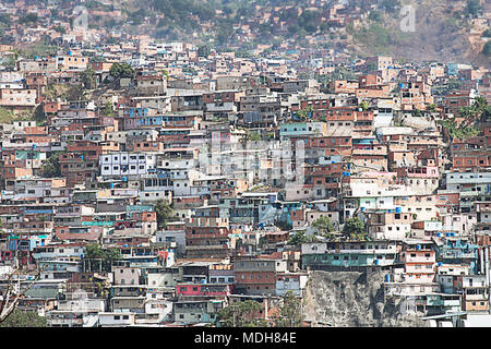 Shantytown, Slum, Zusammen hang, Stadt Caracas, Caracas, Capital District, Venezuela, Südamerika gebaut Stockfoto