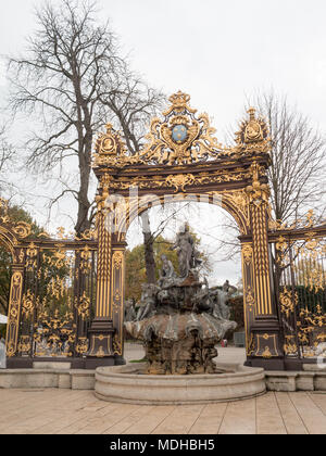 Place Stanislas, Brunnen, Nancy Stockfoto