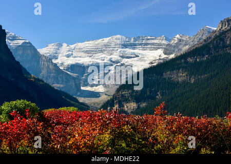 Lake Lousie glacier Chateau Lake Louise, Banff Nationalpark, Alberta, Kanada Stockfoto