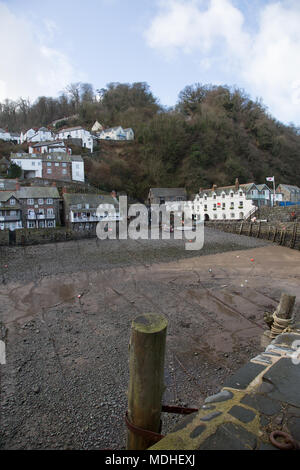 Clovelly ist ein kleines Dorf in der torridge Bezirk von Devon, England. Stockfoto