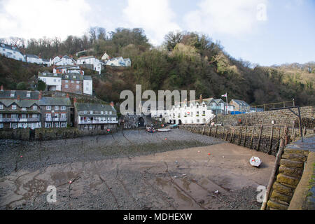 Clovelly ist ein kleines Dorf in der torridge Bezirk von Devon, England. Stockfoto