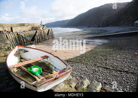 Clovelly ist ein kleines Dorf in der torridge Bezirk von Devon, England. Stockfoto