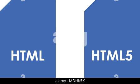 HTML-Format Symbol. Vektor icon. Flat Style Stock Vektor