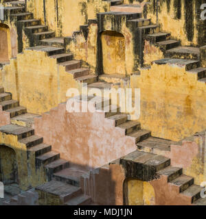 Stepwell, Jaipur, Rajasthan, Indien Stockfoto