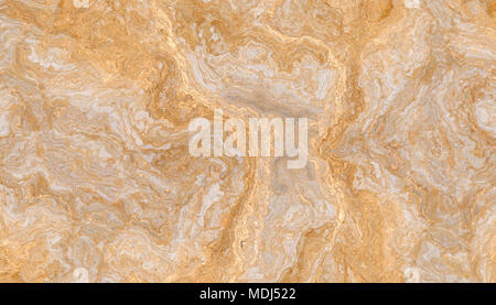 Schöne Nahaufnahme gold Marmor mit goldenen Adern Textur. 2D-Darstellung Stockfoto