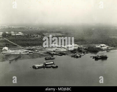 Shell-BP Petroleum Development Company wasser Verkehr Base, Port Harcourt, Nigeria 1950 s Stockfoto