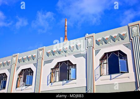 Smith und Kammern Art déco-Gebäude, Napier, Hawkes Bay, Neuseeland, South West Pacific Ocean Stockfoto