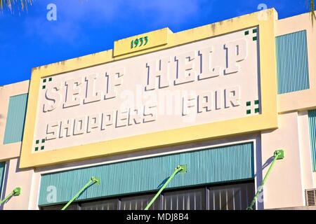 Selbsthilfe Käufer Fair Art déco-Gebäude, Napier, Hawkes Bay, Neuseeland, South West Pacific Ocean Stockfoto