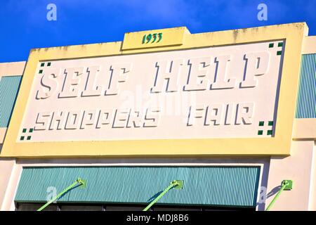 Selbsthilfe Käufer Fair Art déco-Gebäude, Napier, Hawkes Bay, Neuseeland, South West Pacific Ocean Stockfoto