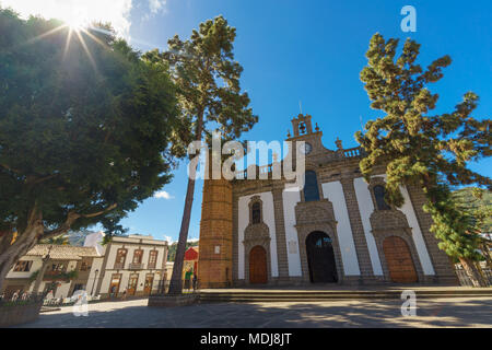 Fassade der Basilika de Nuestra Senora del Pino, Valleseco, Gran Canaria, Kanarische Inseln, Spanien Stockfoto