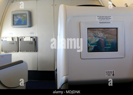 Business Class einer Boeing 747-400 für die Hadsch und Umrah Flüge verwendet Stockfoto