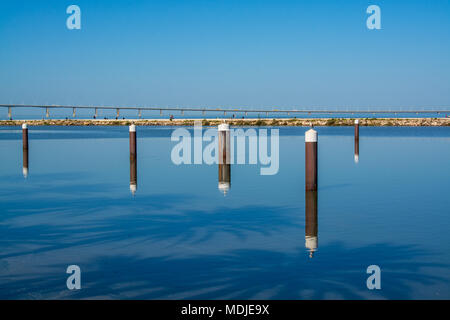 Lissabon Portugal. 18. April 2018. Ansicht der yatch Dock in Parque das Nacoes in Lissabon Lissabon, Portugal. Fotografie von Ricardo Rocha. Stockfoto