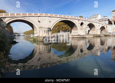 Ponte Garibaldi Brücke über den Tiber, Rom, Latium, Italien Stockfoto