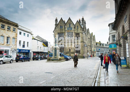 Die berühmten viktorianischen Münze Hall Gebäude im Stadtzentrum von Truro in Cornwall. Stockfoto