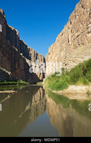 Texas, Big Bend National Park, Rio Grande, Fluss, Santa Elena Canyon Stockfoto