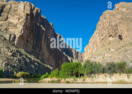 Texas, Big Bend National Park, Rio Grande, Fluss, Santa Elena Canyon Stockfoto