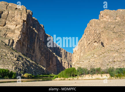 Texas, Big Bend National Park, Rio Grande, Fluss, Santa Elena Canyon Stockfoto