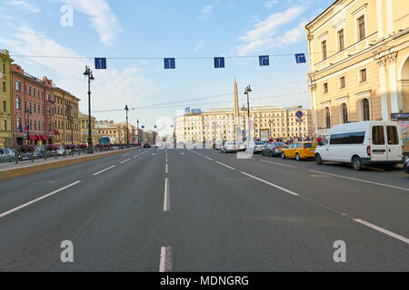 Sankt Petersburg, Russland - ca. August 2017: Sankt Petersburg urbane Landschaft bei Tag Stockfoto